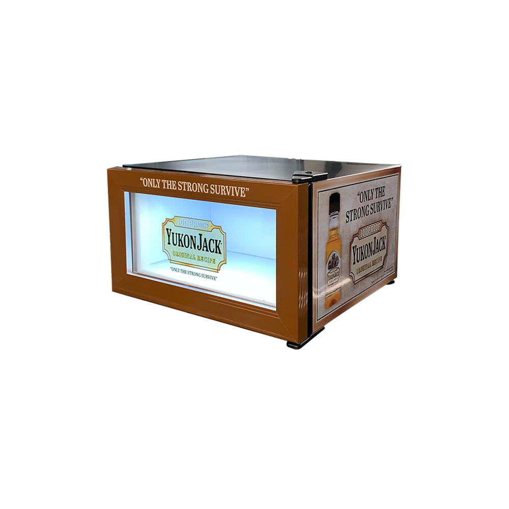 refrigerador de cristal del whisky del gabinete del refrigerador de exhibici&oacute;n del vino de la puerta 26L 