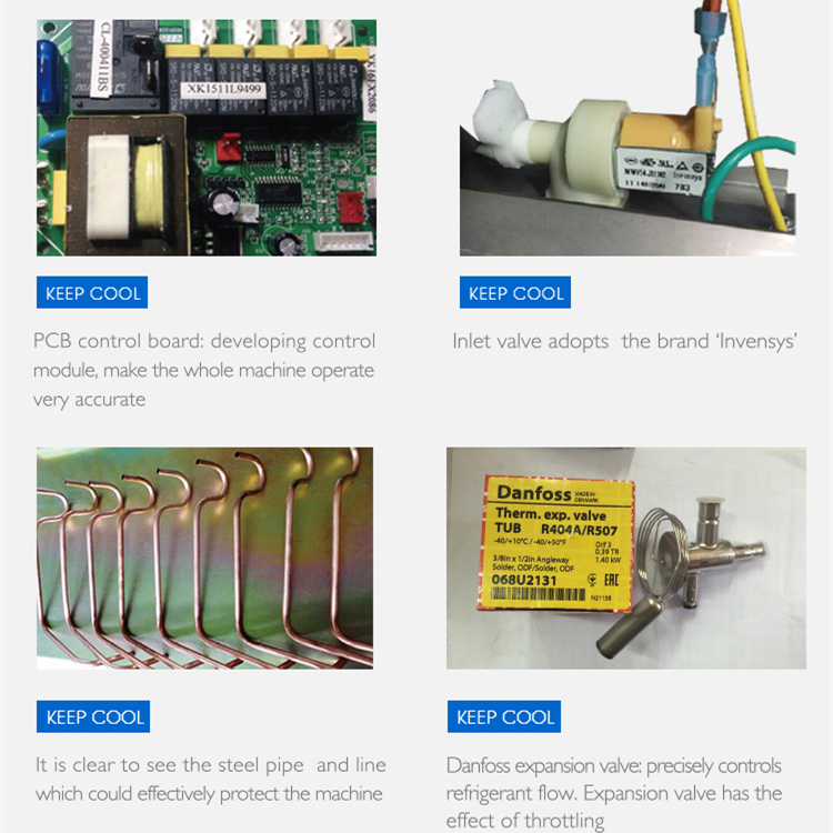 Магазины продуктов питания и напитков Машина для производства льда для ресторана